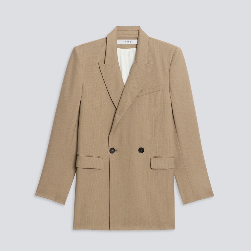IRO Myvi Blazer in Light Khaki - Picture 2 of 16